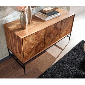 LOURES tömör rózsafa komód - 123cm