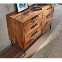 LAMEGO tömör rózsafa fiókos komód - 117cm