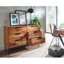 LAMEGO tömör rózsafa fiókos komód - 117cm