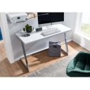 MUSETT design íróasztal - 120cm - fehér/ezüst