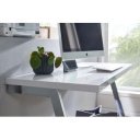 MUSETT design íróasztal - 120cm - fehér/ezüst