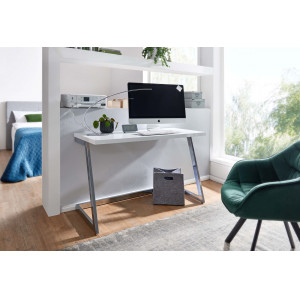 MUSETT design íróasztal - 120cm - fehér/ezüst Íróasztalok