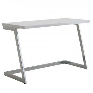 MUSETT design íróasztal - 120cm - fehér/ezüst