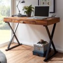 GRACE - II tömör rózsafa íróasztal - 120cm - fekete