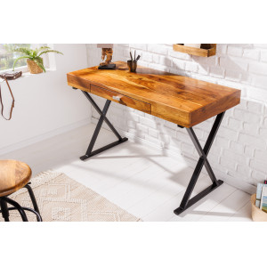 GRACE - II tömör rózsafa íróasztal - 120cm - fekete INVICTA