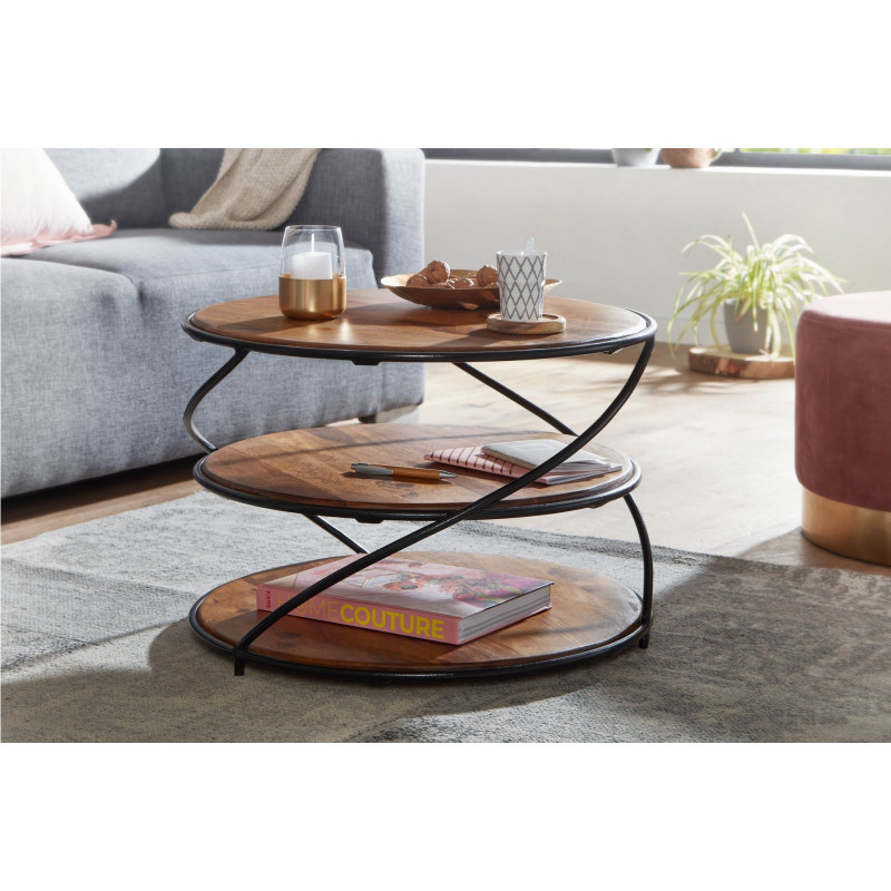 CEYLON-II design rózsafa dohányzóasztal  - 58cm