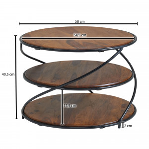 CEYLON-II design rózsafa dohányzóasztal  - 58cm