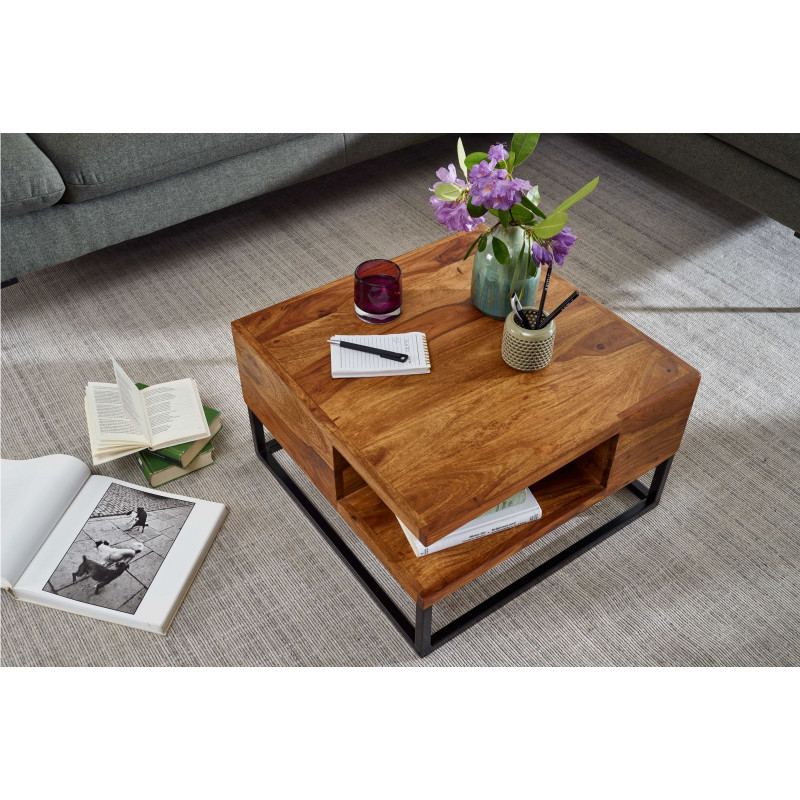 MAURIS modern rózsafa dohányzóasztal - 60cm