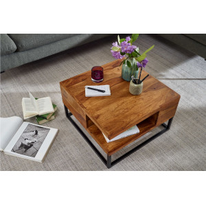 MAURIS modern rózsafa dohányzóasztal - 60cm Fa