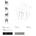 VINUELA luxus étkezőszék