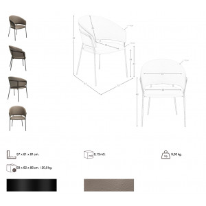 PRESLEY luxus étkezőszék