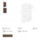 TORMES exkluzív polc - 126cm