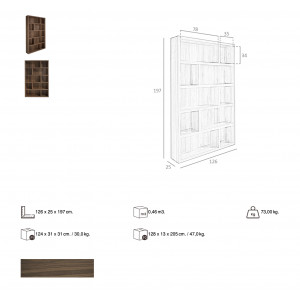 TORMES exkluzív polc - 126cm