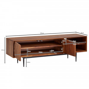 GEWON modern rózsafa Tv-szekrény - 123cm
