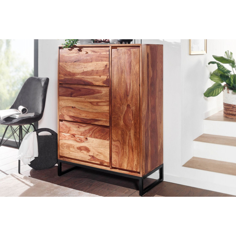 GLIN tömör rózsafa cipősszekrény