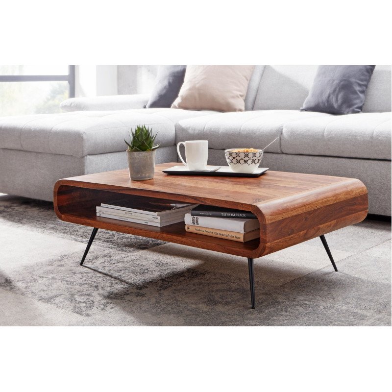 MEZZO tömör rózsafa dohányzóasztal - 90cm