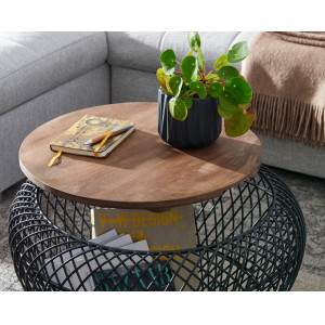 ELONE modern dohányzóasztal - fekete - 60cm
