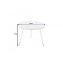 PARIS design dohányzóasztal - fehér márvány dekor