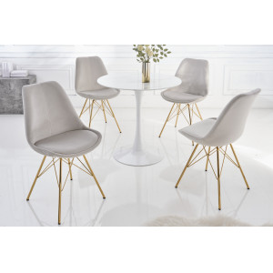 SCANIA design szék bársony - pezsgő/arany INVICTA