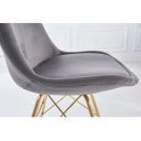 SCANIA design szék bársony - szürke/arany