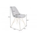 SCANIA design szék bársony - szürke/arany