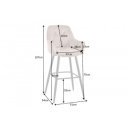 MILAN modern bársony bárszék - pezsgő