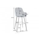 MILAN modern bársony bárszék - kék