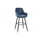 MILAN modern bársony bárszék - kék