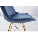 SCANIA design szék bársony - kék/arany