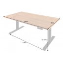 OAK DESK állítható magasságú íróasztal - 160cm
