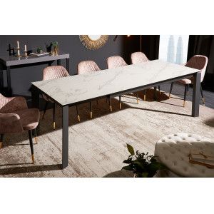 SEVEN exkluzív bővíthető kerámia étkezőasztal -fehér- 180-240cm Bővíthető étkezőasztal