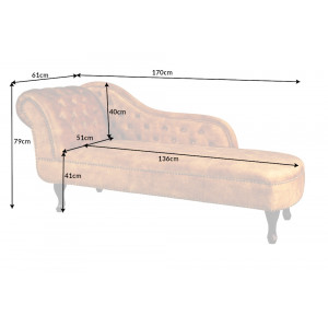 CHESTERFIELD design bársony szófa - 170cm