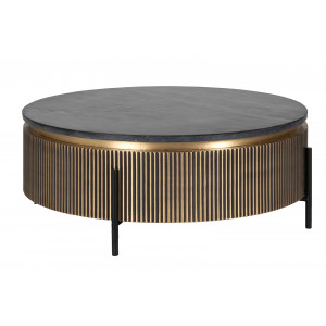 IRONVILLE ROUND exkluzív dohányzóasztal - 90cm