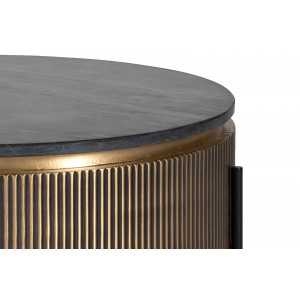 IRONVILLE ROUND exkluzív dohányzóasztal - 90cm