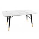 PARIS design üveg dohányzóasztal -110cm - fehér