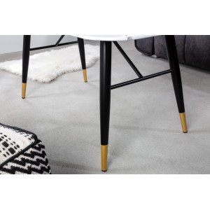 PARIS design üveg dohányzóasztal -110cm - fehér