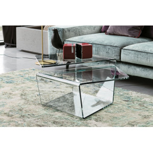 MALAPARTE exkluzív üveg dohányzóasztal - 120cm TargetPoint