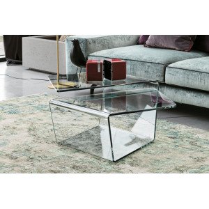 MALAPARTE exkluzív üveg dohányzóasztal - 120cm TargetPoint