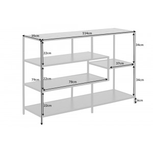 SLIM LINE modern polc - 115cm - fekete