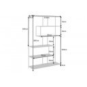 SLIM LINE -II modern polc - 185cm - fekete