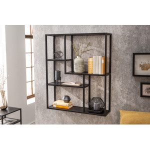 SLIM LINE modern fali polc - 90cm - fekete INVICTA