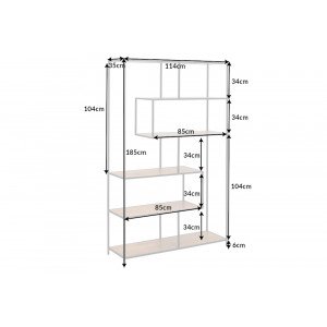 SLIM LINE -II modern polc - 185cm - tölgy