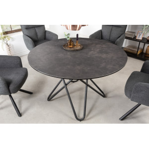 CIRCULAR design kerámialapos étkezőasztal - 120cm - antracit Étkezőasztalok