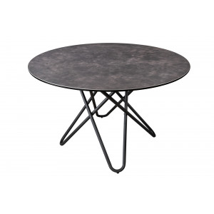 CIRCULAR design kerámialapos étkezőasztal - 120cm - antracit