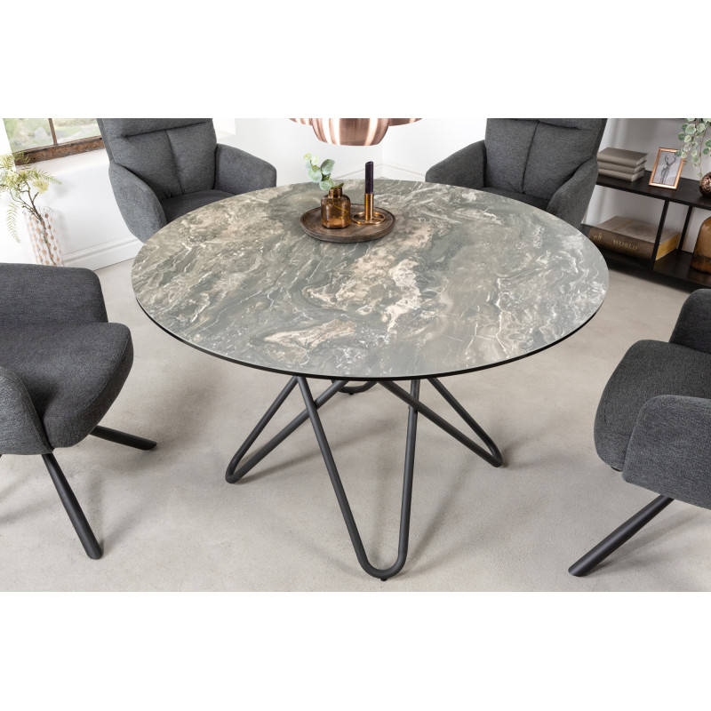 CIRCULAR design kerek étkezőasztal - 120cm - taupe