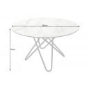 CIRCULAR design kerek étkezőasztal - 120cm - fehér