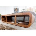 CURVED NATUR tömör rózsafa dohányzóasztal 100cm