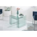 TRIZZO üveg dohányzóasztal