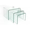 TRIZZO üveg dohányzóasztal