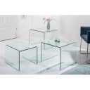 TRIZZO üveg dohányzóasztal